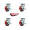 Service Caster Tool Box Caster Wheel Set 4'' Red Poly on Cast Iron Swivel Casters, 4PK TOOL-SCC-30CS420-PUR-RS-TLB-4 - alternate 3